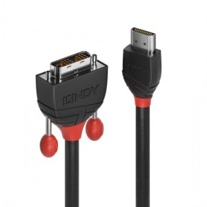 LINDY 1M HDMI TO DVI-D MM CABLE-BLACK LINE (36271) 