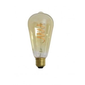 230VAC 2W ST64 Spiral LED Lamp Dimmable E27 2200K