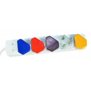 5 X Way 16A Extension + 5 Snapper Plugs