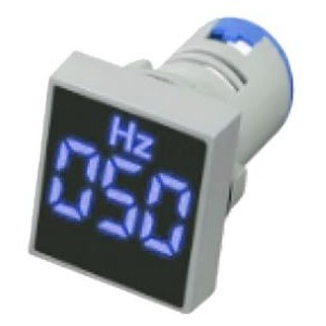 BLUE LED FREQ DISPLAY 50-450VAC 28mm SQUARE FACE