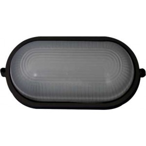 230VAC 9W Black LED Plastic Bulkhead (6000K) 250X120MM IP54