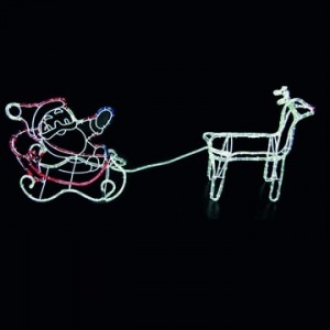 MOTIF 3-D 1300MM x 200MM WAVING SANTA SLEDGE