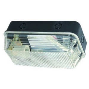 BLACK PLASTIC BULKHEAD E27 250x130x116H