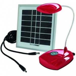 0.6W Solar Red Lamp Home Light Kit C/W 1.5W Solar Panel