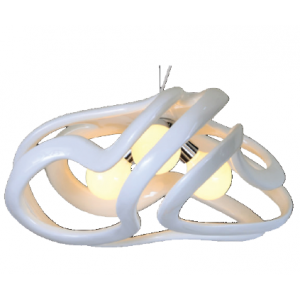 230V 3X40W E27 Pendant Light White Poly Resin
