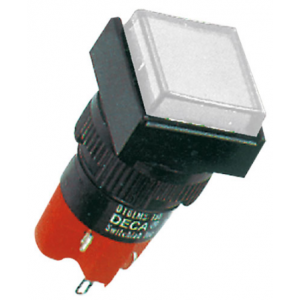 16MM White Sq Pushbutton 1NO+1NC