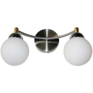 230VAC 2X40W E14 Wall Light Glass Chrome