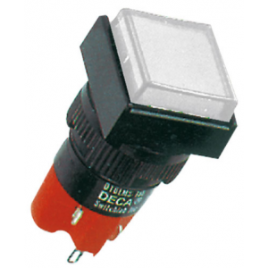 16MM White Sq Pushbutton 2NO+2NC