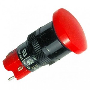 16MM Red Rnd EM-PUSHBUTTON 1NO+1NC