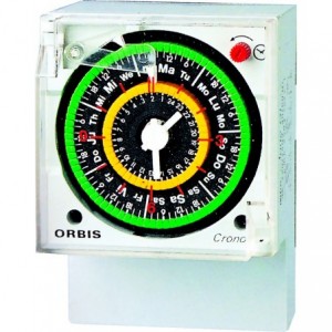 CRONO 2x24HR/15MIN TIMER NO RESERVE 72x72 230V