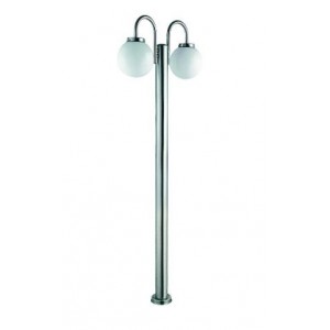 STANLESS STEEL 2 x E27 60W/CFL LIGHT FITTING