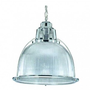 E40 TRANSPARENT HI BAY FITTING NO GEAR 340mm DIA