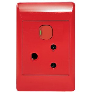 1X16A DEDICATED RED SWITCHED SOCKET OUTLET 2x4