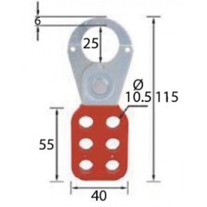Steel Hasp Lockout 25.4MM (1")