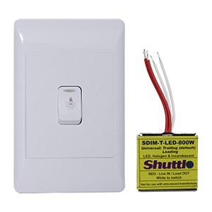 800W Push Button Dimmer ON/OFF C/W Dim Module