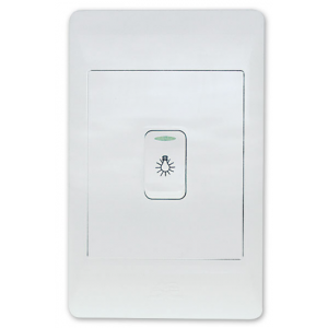 800W Push Button Dimmer ON/OFF C/W Silver Dim Module