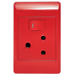 1X16A DEDICATED RED SWITCHED SOCKET OUTLET 2x4