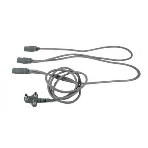 3x FEMALE IEC TO 16A SA. 3.8m LONG- 1.0MM X3- GREY