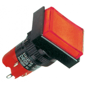 16MM Red Rec Latch Ill Pbtn 3NO+3NC