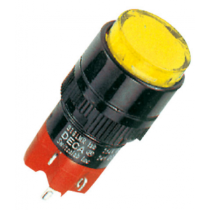 16MM Yellow Rnd Pushbutton 1NO+1NC