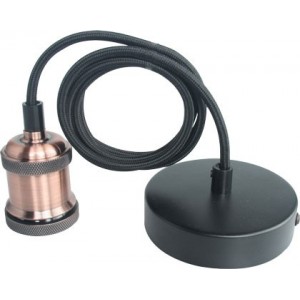 E27VINTAGE Copper Ceiling Rose Kit