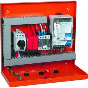 7.5kW 400V BOREHOLE PUMP PANEL WITH TE03 ORANGE STL IP43