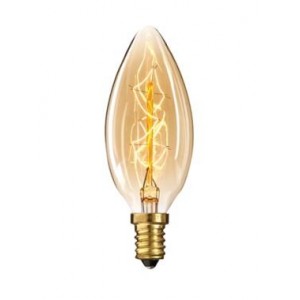 230VAC 2W Candle Quadloop LED Lamp Dimmable E14 2200K