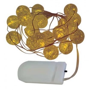 Orange LED Flexi Star With Crystal Caps Battery Operated