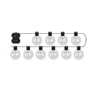Warm White LED G80X10 Party Lights Battery Operated