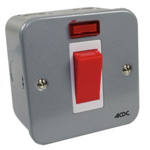Metalclad 45A DP 250V Isolator C/W Pilot Light