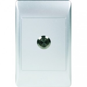 PUSH BUTTON  SWITCH C/W 2x4 SILVER COVER PLATE