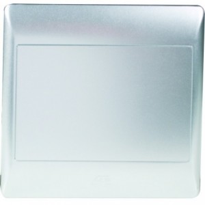 BLANK SILVER COVER PLATE 4x4