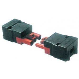 16A 400V 3 Pole In Line Socket Brown And Black