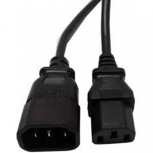 Female Iec To Male Iec. 1.8M LONG- 0.75MM X3- Black