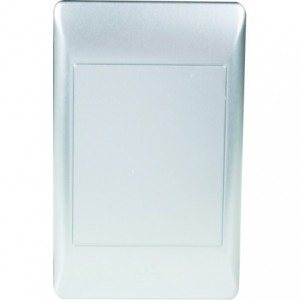 BLANK SILVER COVER PLATE 2x4