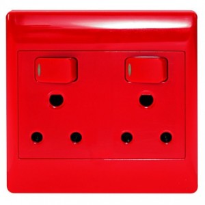 2X16A DEDICATED RED SWITCHED SOCKET OUTLET 4x4