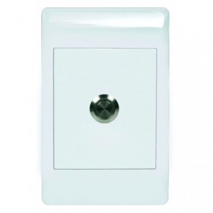 PUSH BUTTON SWITCH C/W 2x4 WHITE COVER PLATE