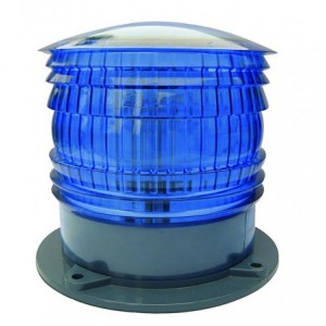 Solar Warning Light Blue Flashing