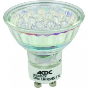 230VAC GU10 21 LED Warm WHITE- Sealed Lamp