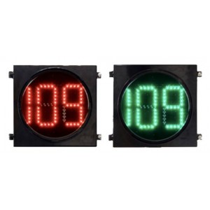 230VAC RED/GREEN LED 2DIGIT Countdown Lite Trnsp Lens 200MM