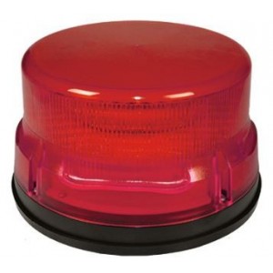 9-32VDC- Red- Beacon- 8 Flash Patterns Low Dome- IP67