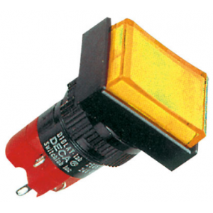 16MM Yellow Rec Latch Ill Pbtn 2NO+2NC