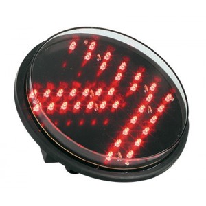 230VAC Red Left Or Right Arrow LED Light Trnsp Lens 200MM