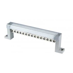 Busbar. 6X15- 168MM Length 16MM Sq- 15 Way