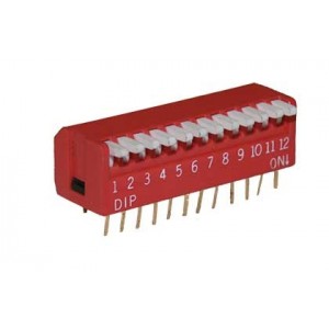 12-WAY Dip Switch Red