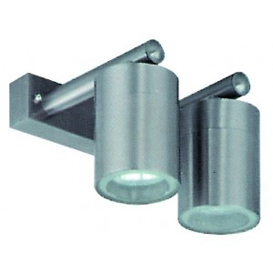 STANLESS STEEL GU10 2x35W LIGHT FITTING