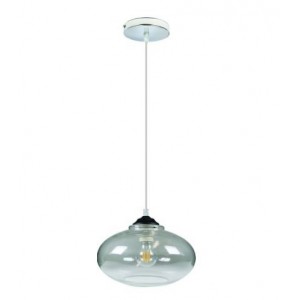60W E27 GLASS PENDANT LIGHT FITTING 270mm DIA