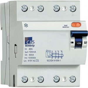 25A 4P 30MA 10KA Rccb