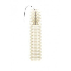 FK15/25 White Med Pliable Conduit C/W Wire /75M