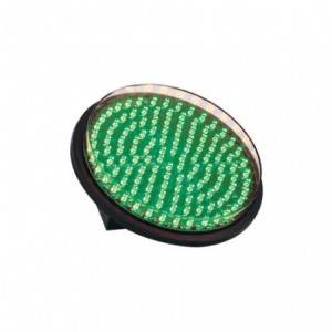 230VAC 8W Green LED Traffic Light Transparent Lens. 200MM